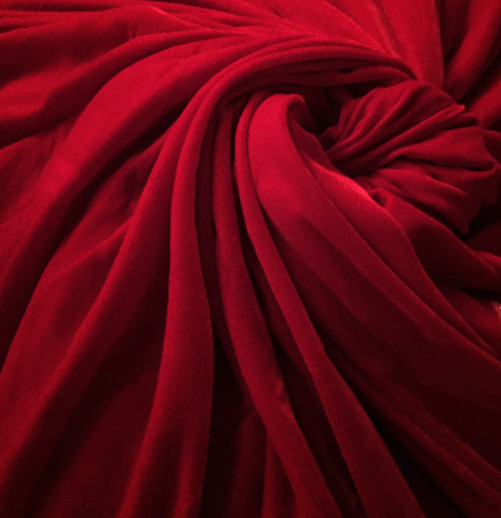 Micro velvet in red colour