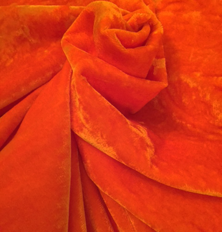 Polyester Fabric - orange colour.