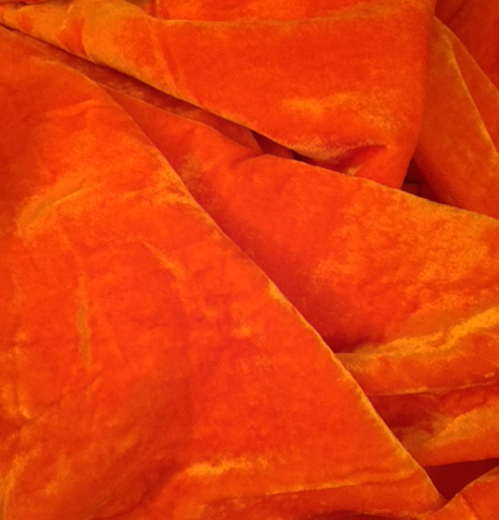 Polyester Fabric - orange colour.